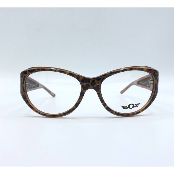 BOZ Oracle 9292 Animal Print Eyeglass Frames 53-17-130 w/ Case & Cleaning Cloth - Picture 1 of 8